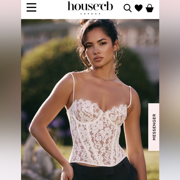 House of CB Lace Corset Mila, back zip, Size Small D-DD - Picture 1 of 9